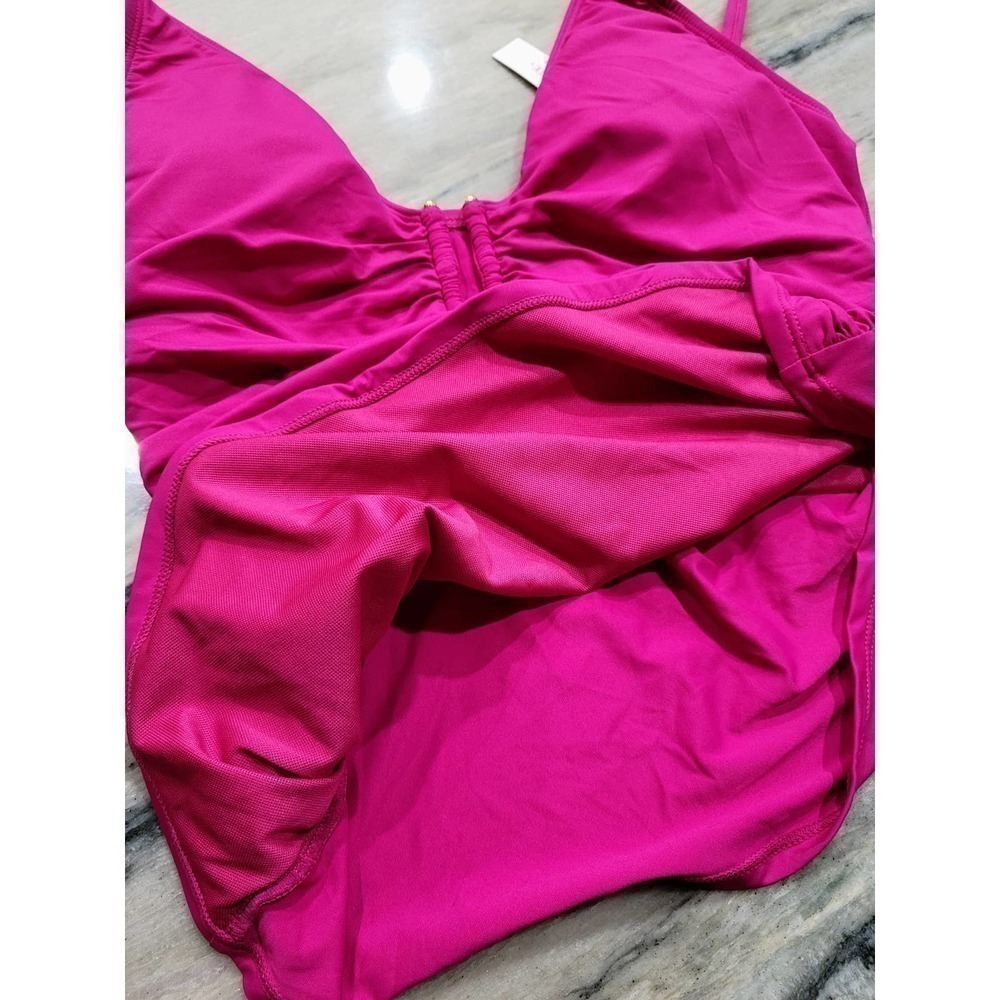 Bleu By Rod Beattie Pink Tankini Top Size 6 - Picture 6 of 10